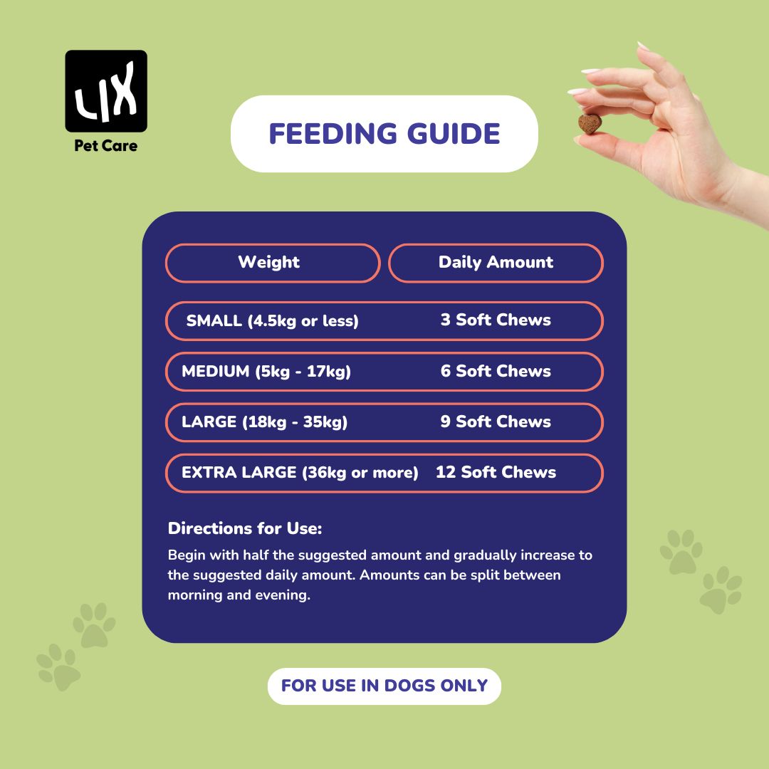 Feeding guide for LIX Pet Care&